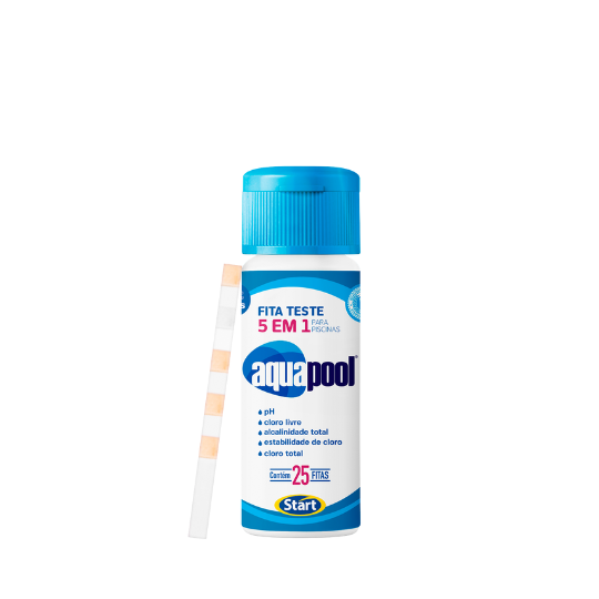 AQUAPOOL FITA TESTE 5 ANALISES TUBO 25 UM