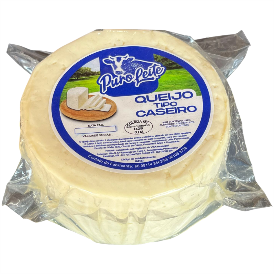 QUEIJO TIPO CASEIRO PURO LEITE 