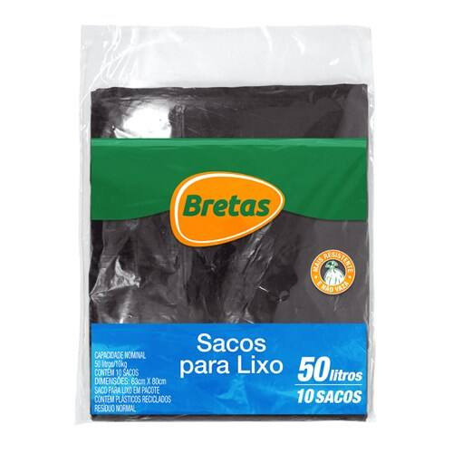 Saco para Lixo Almof 50l Bretas com 10un