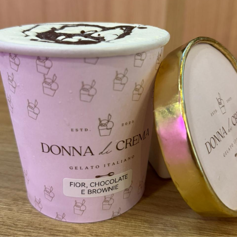 FIOR DI LATTE, CHOCOLATE E BROWNIE 500ML
