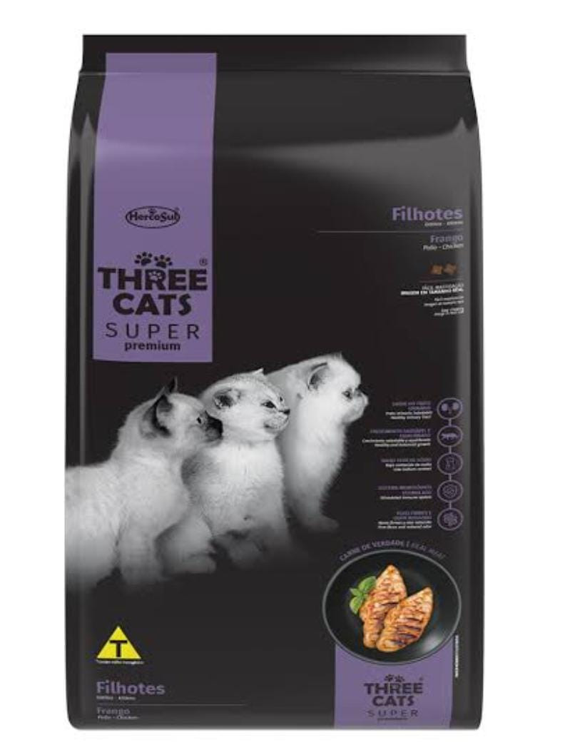 Three Cats Super Premium Filhote 10Kg Sabor Frango