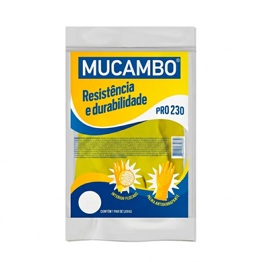 Luva Latex Amarelho MUCAMBO - P, M, G ou XG