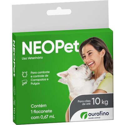 Antipulgas e Carrapatos Neopet 1,34 mL para Cães de até 10kg