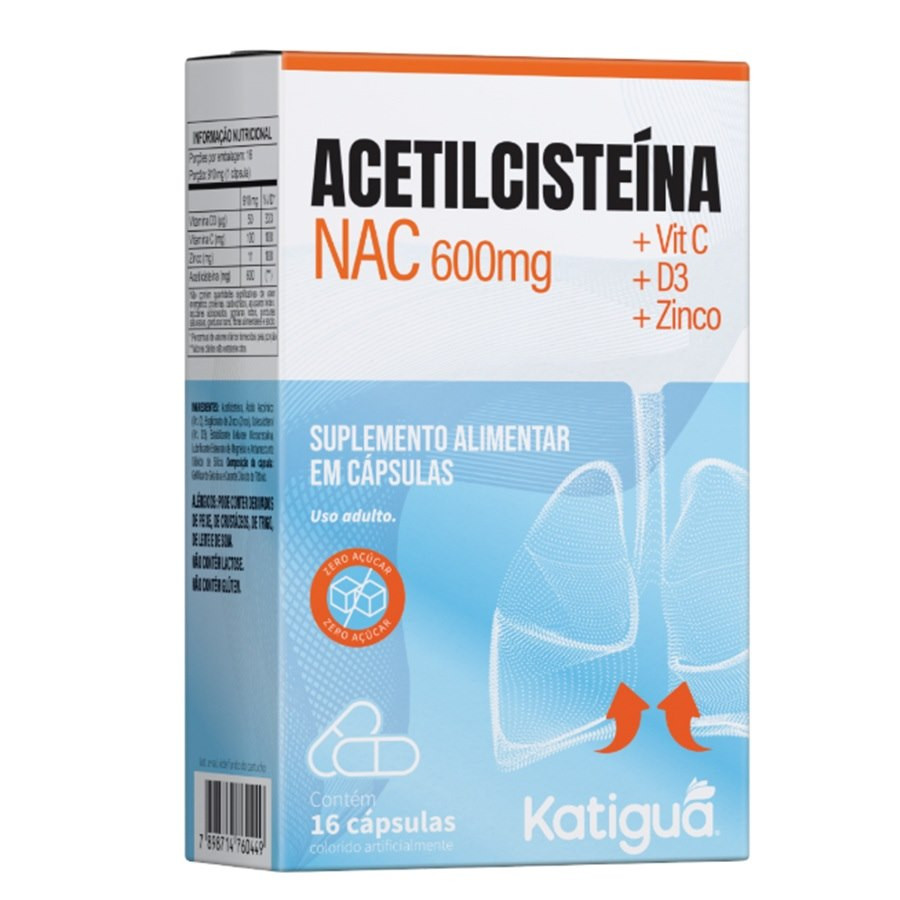 Acetilcisteina 600mg+Vit C+D3+Zin 16caps