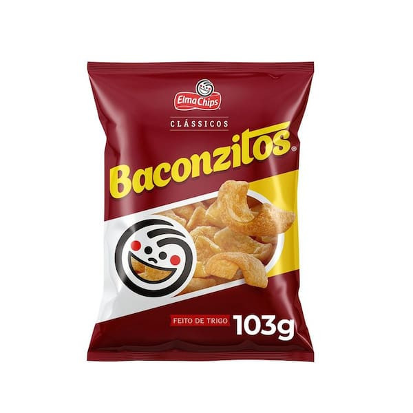 Salgadinho de Milho Baconzitos Sabor Bacon Elma Chips 103g