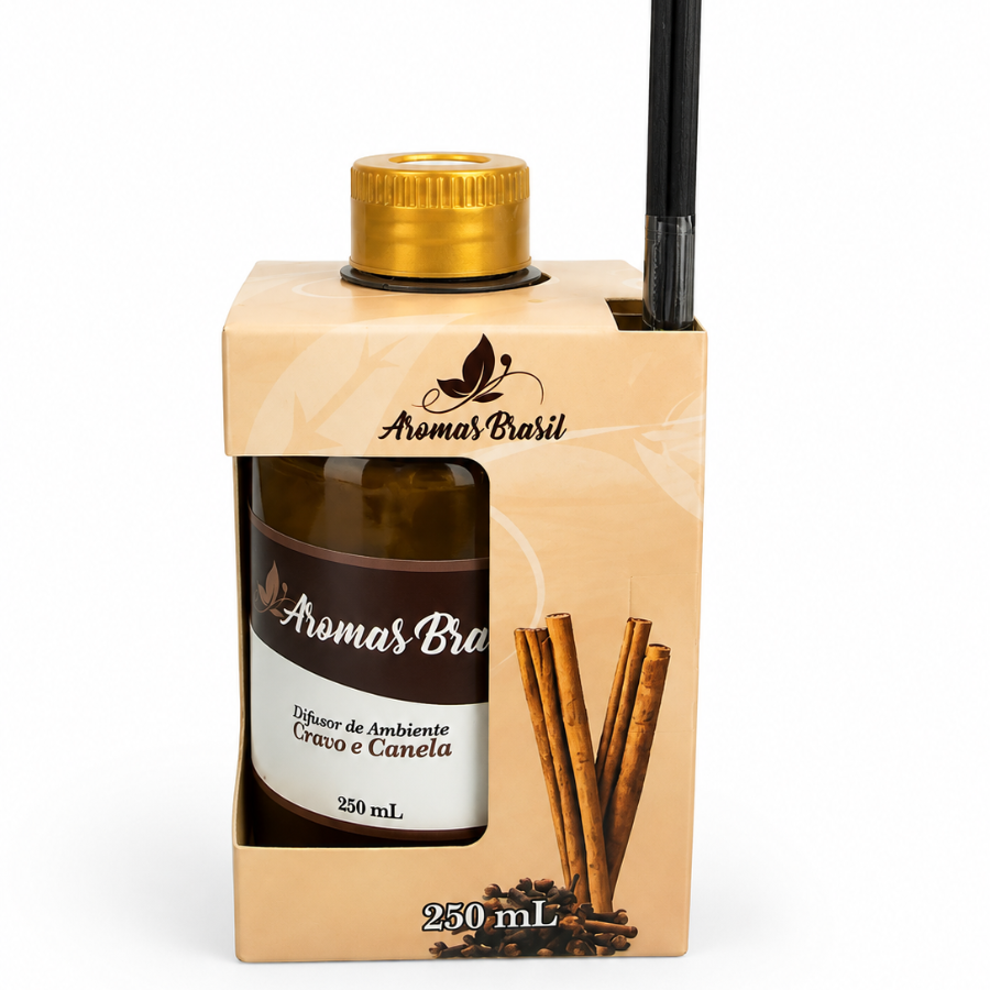 DIFUSOR AROMAS BRASIL 250ML CRAVO E CANELA