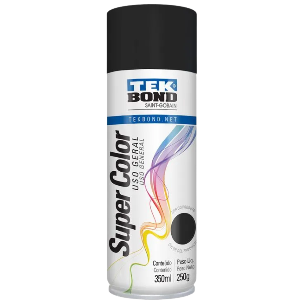 TINTA SPRAY TEK BOND PRETO FOSCO USO GERAL 350ML