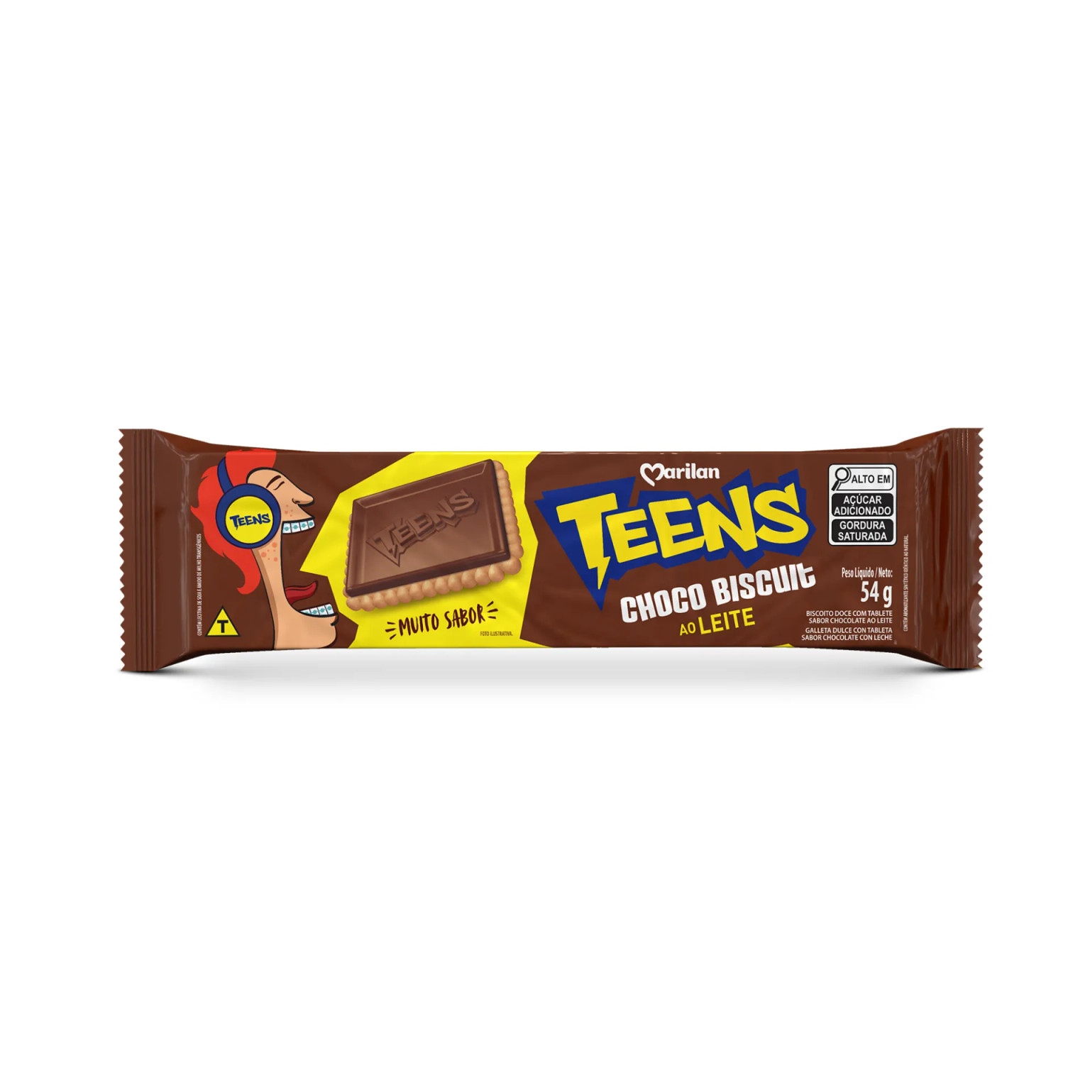 CHOCOBISCUIT TEENS AO LEITE 54G