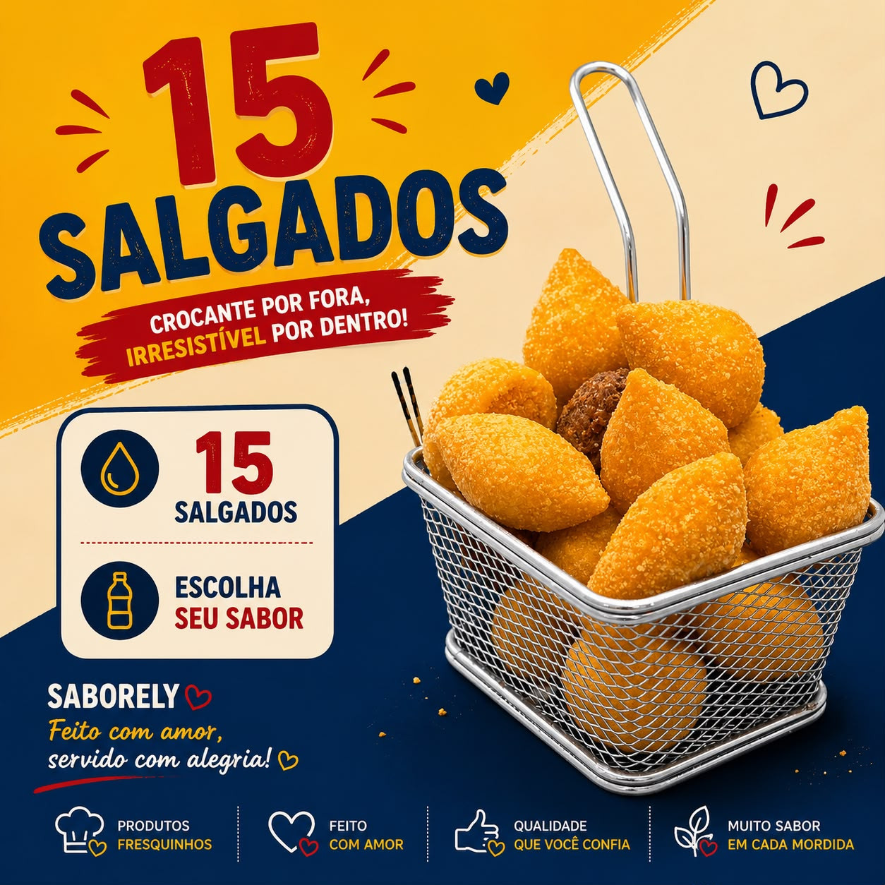 KIT 15 SALGADOS