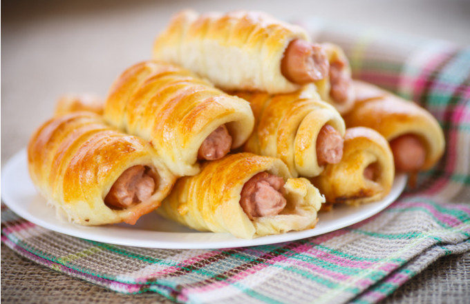 salsicha com cheddar