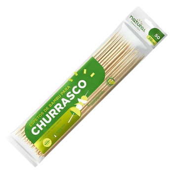 ESPETINHO BAMBU NATURAL 30CM C/50UN