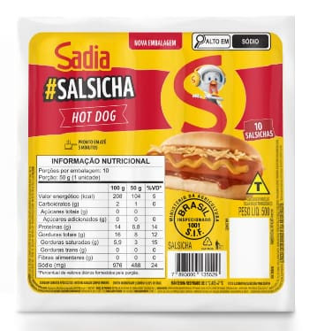 Salsicha Hot Dog Sadia - 500g