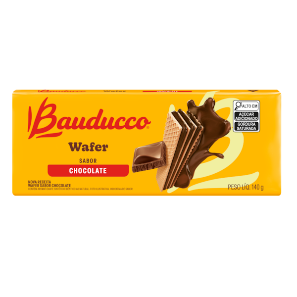 Biscoito Wafer de Chocolate Bauducco 140g