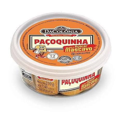 Doce Pacoca Rolha Dacolonia Acucar Mascavo 210g