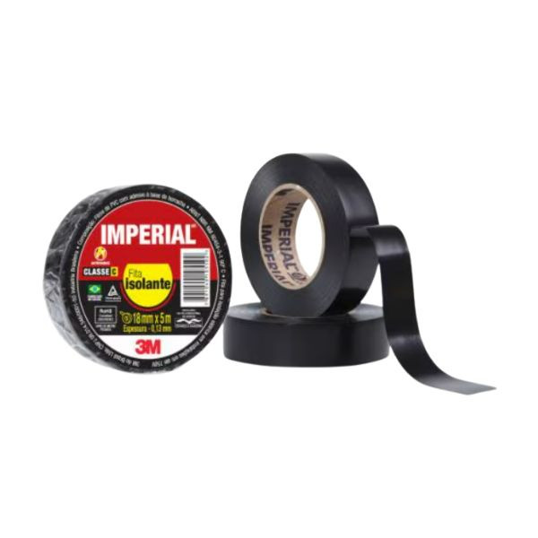 Fita Isolante Preta 18mm x 5m Imperial 3M