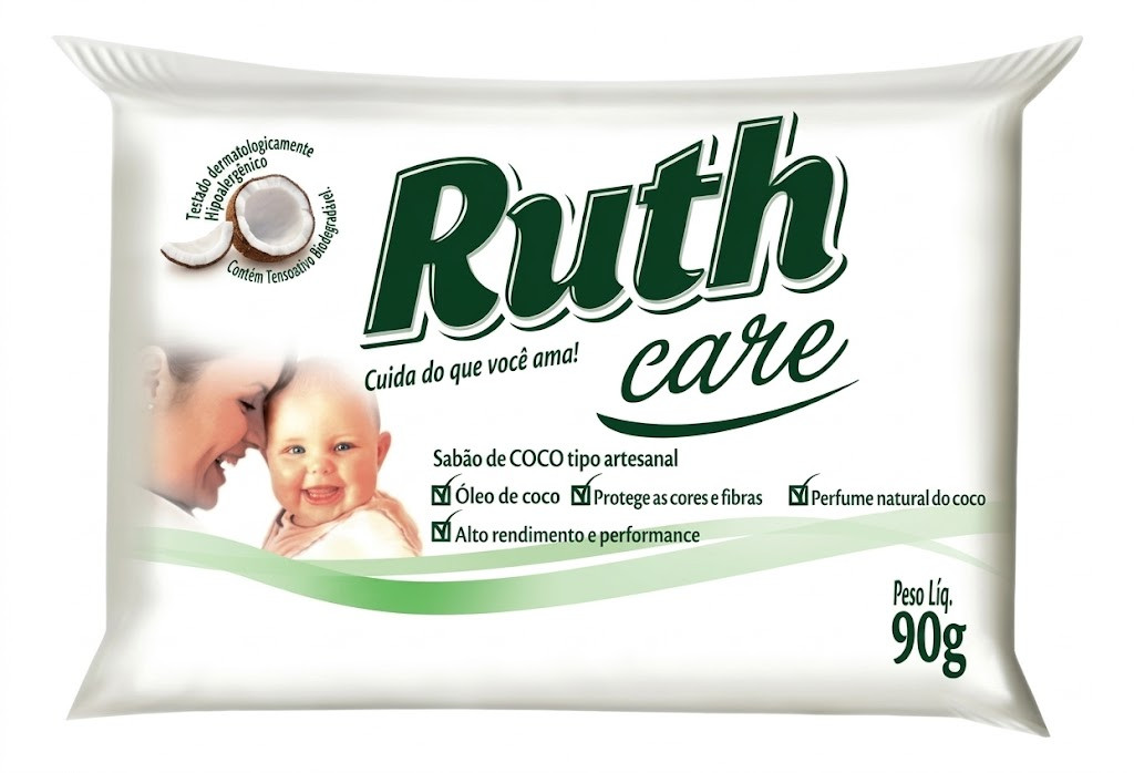 Sabão Em Barra De Coco Ruth 90g