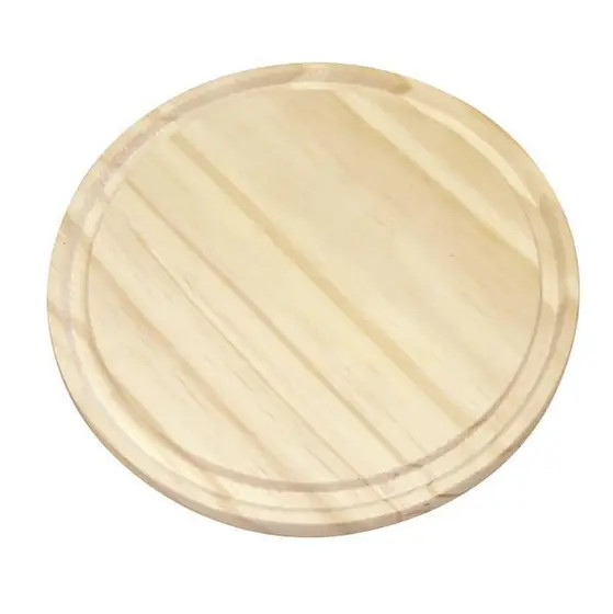 TABUA MULTIUSO MADEIRA C/FRISO REDONDA 24CM