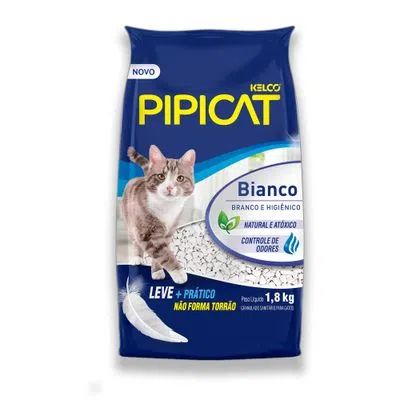 Areia P/ Gatos Pipicat Bianco 6X1.8Kg