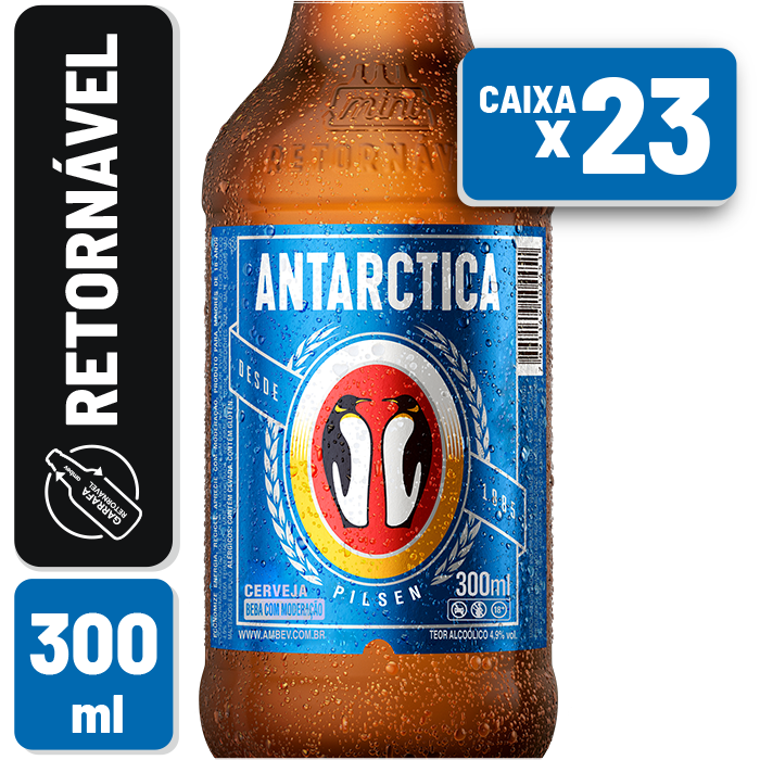 Cerveja Antarctica Pilsen Retornável 300ml 