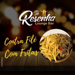 Contra filé com fritas