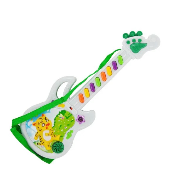 BRINQUEDO GUITARRINHA MUSICAL TIGRE C/ SOM E LUZ 37CM