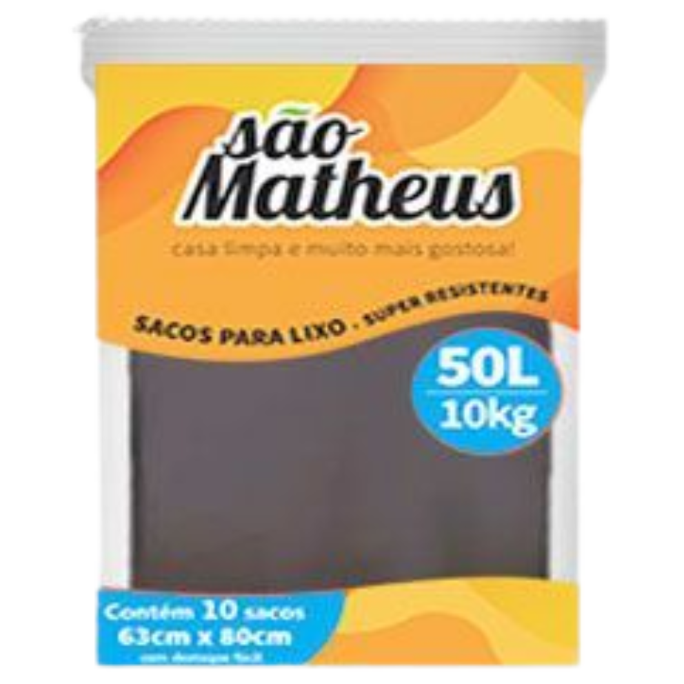 SACO P/ LIXO SAO MATHEUS 50L/10KG C/10UN¬