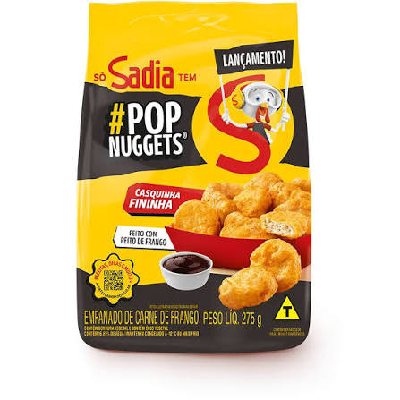 Nuggets sadia 275g frango pop 