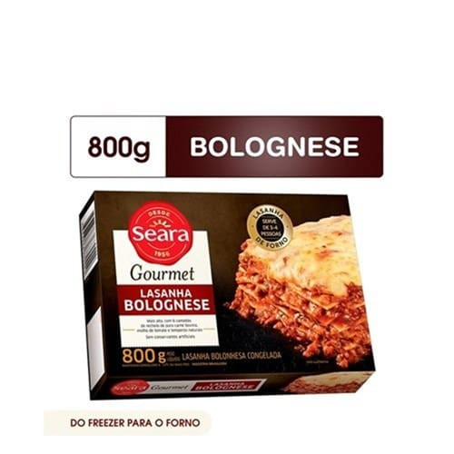 Lasanha Seara Gourmet Bolognese 800g