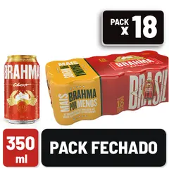Cerveja Brahma Chopp Lata 350ml Caixa C/ 18 Un
