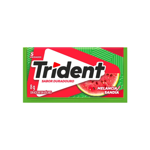 GOMA DE MASCAR TRIDENT MELANCIA 5UN 8G