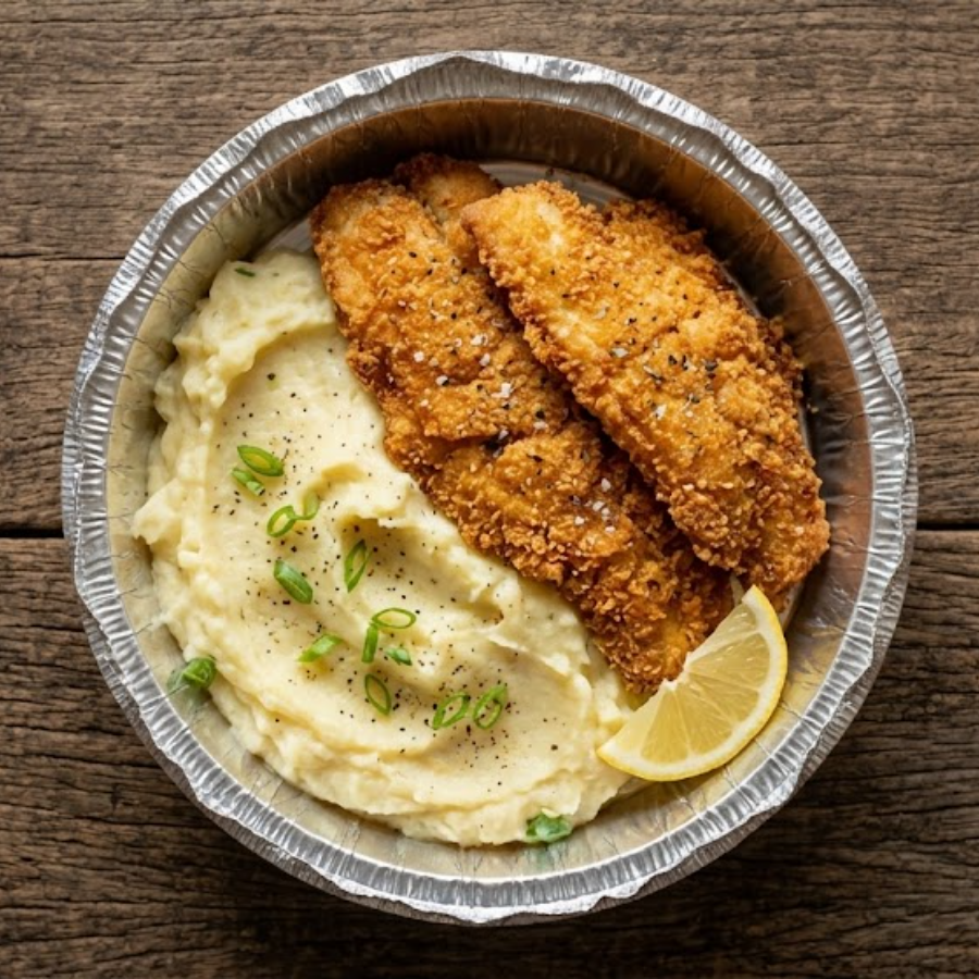 PEIXE FRITO C/ PURE