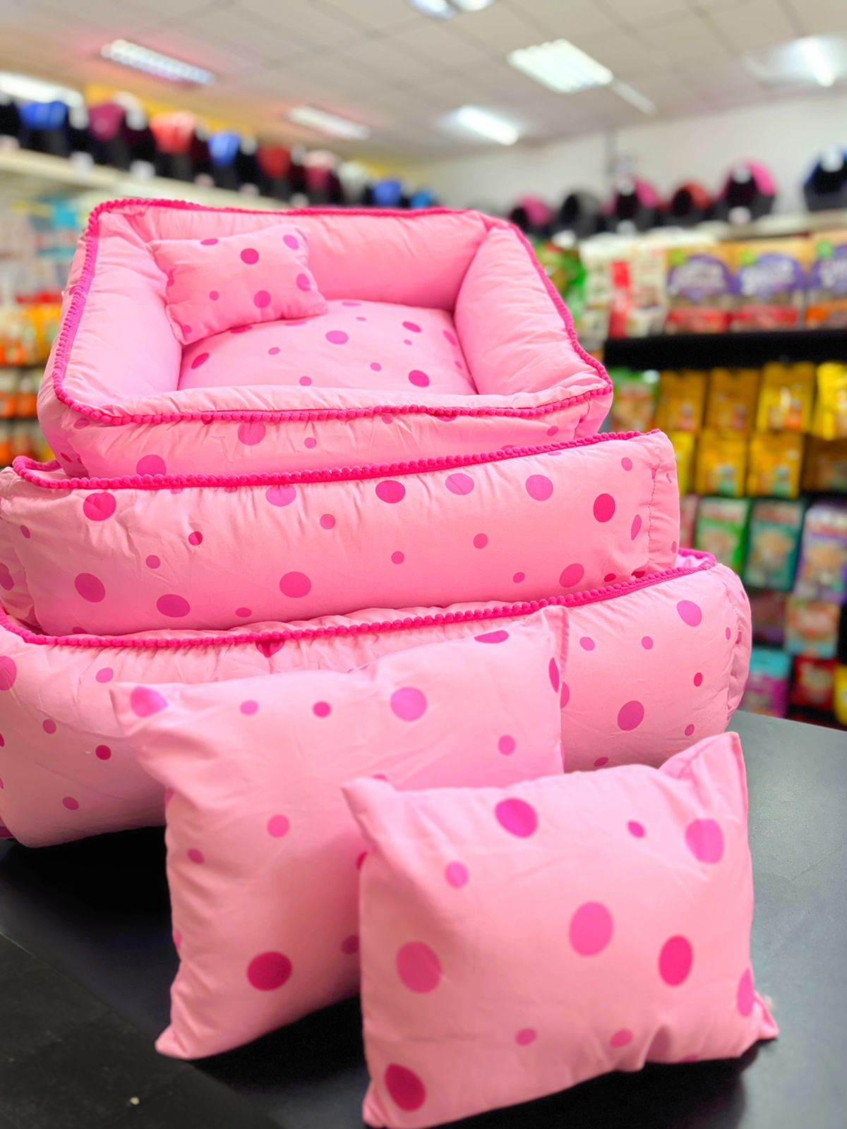 Cama Barbie Poá Rosa P