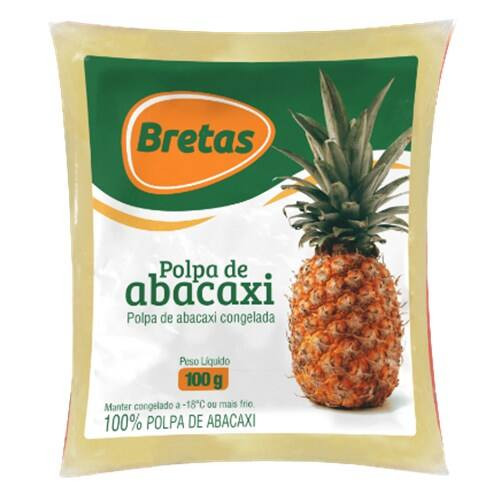 Polpa de Fruta de Abacaxi Bretas 100g