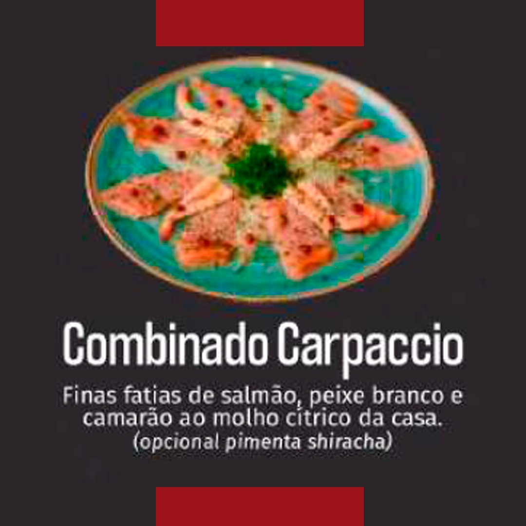 Combinado Carpaccio - 20 Fatias