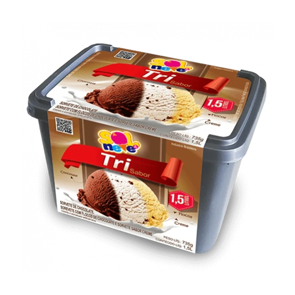 Sorvete TriChocolate 1,5l Sol&Neve