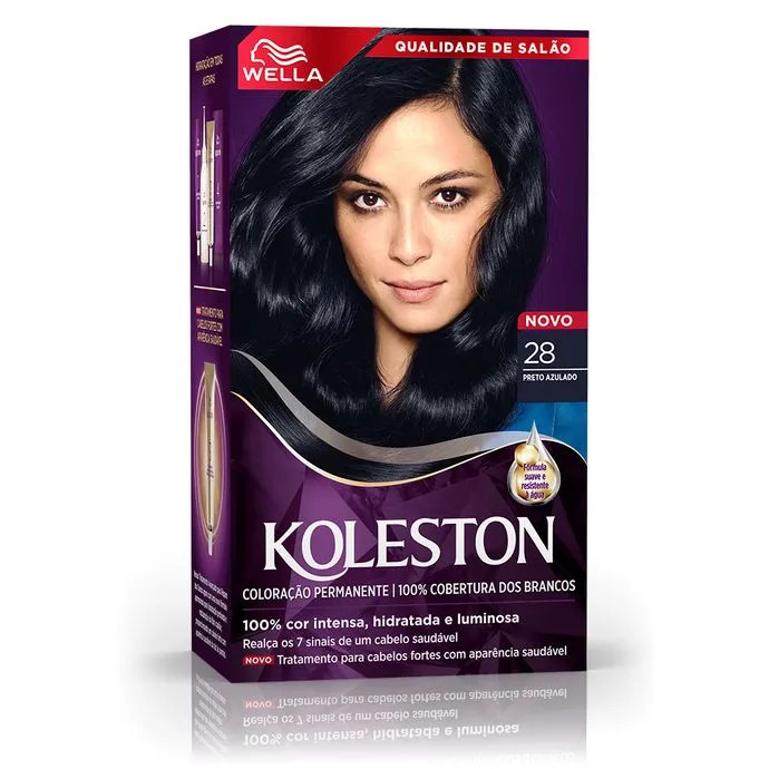 COLORAÇÃO TINTURA KOLESTON 28 PRETO AZULADO