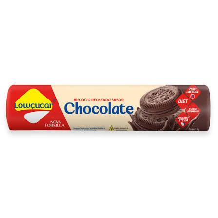 Biscoito Recheado Lowcucar Zr Lact Chocolate 120g