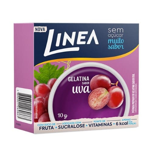 Gelatina em Pó Linea Zero Açucar Uva Caixa 10g