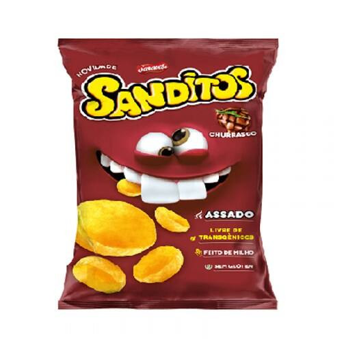 Salgadinho Sabor Churrasco Sanditos Sandella 55g