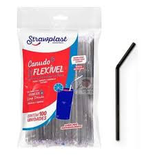 CANUDO STRAW PRETO 6X20 C/100