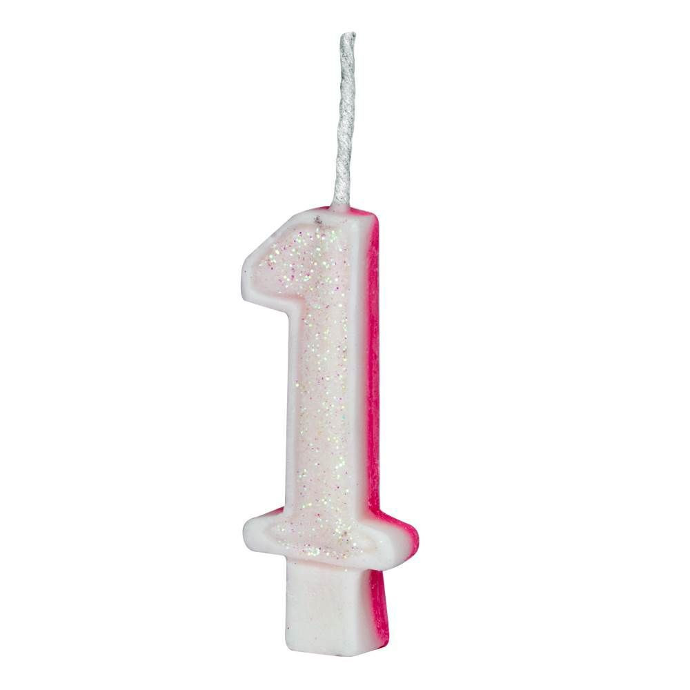 VELA GLITER REGINA Nº1 ROSA 