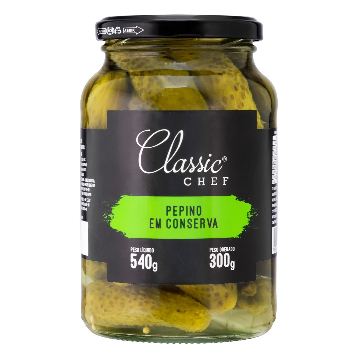 PEPINO EM CONSERVA CLASSIC CHEF 300G
