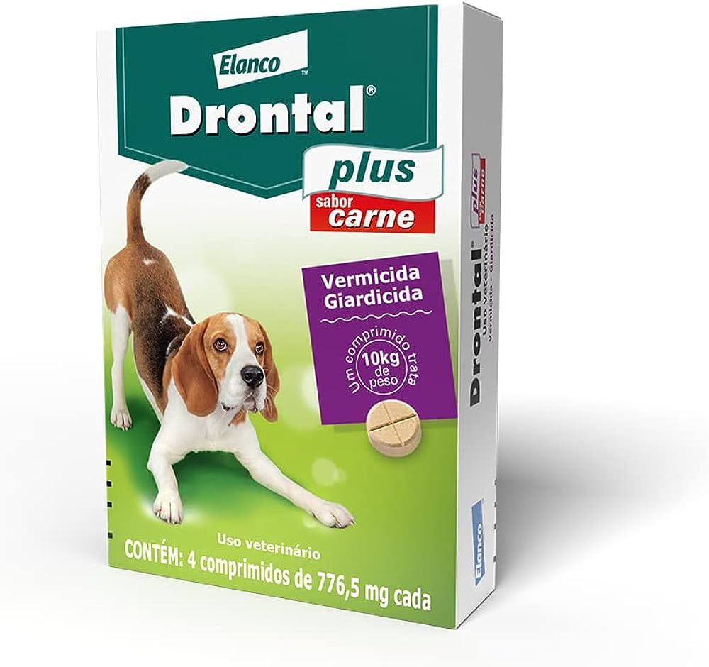 Drontal Cães 776,5mg (10kg) c/4