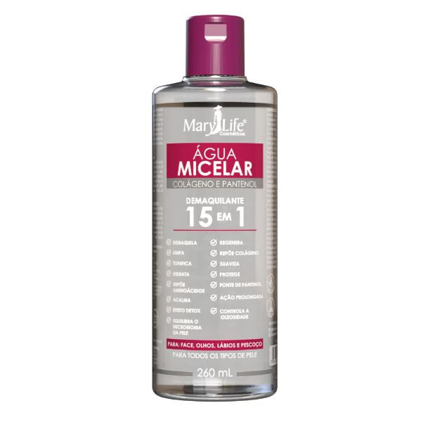 AGUA MICELAR 15 EM 1 MARY LIFE 260ML