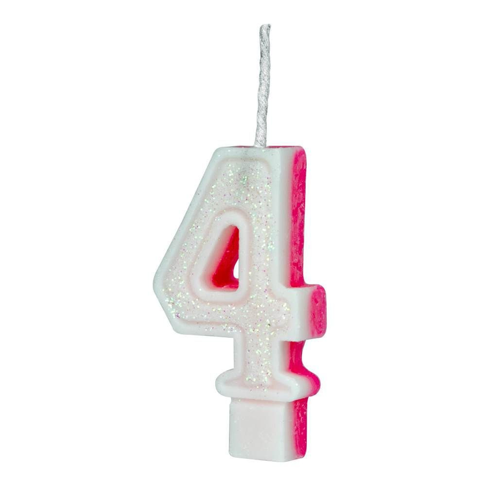VELA GLITER REGINA Nº4 ROSA