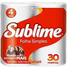 Papel Higienico Simples (Sublime) 4 Rolos