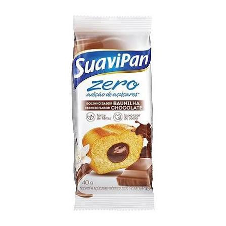 Bolinho Zero Baunilha C/Choc Suavipan 40g Vitaly