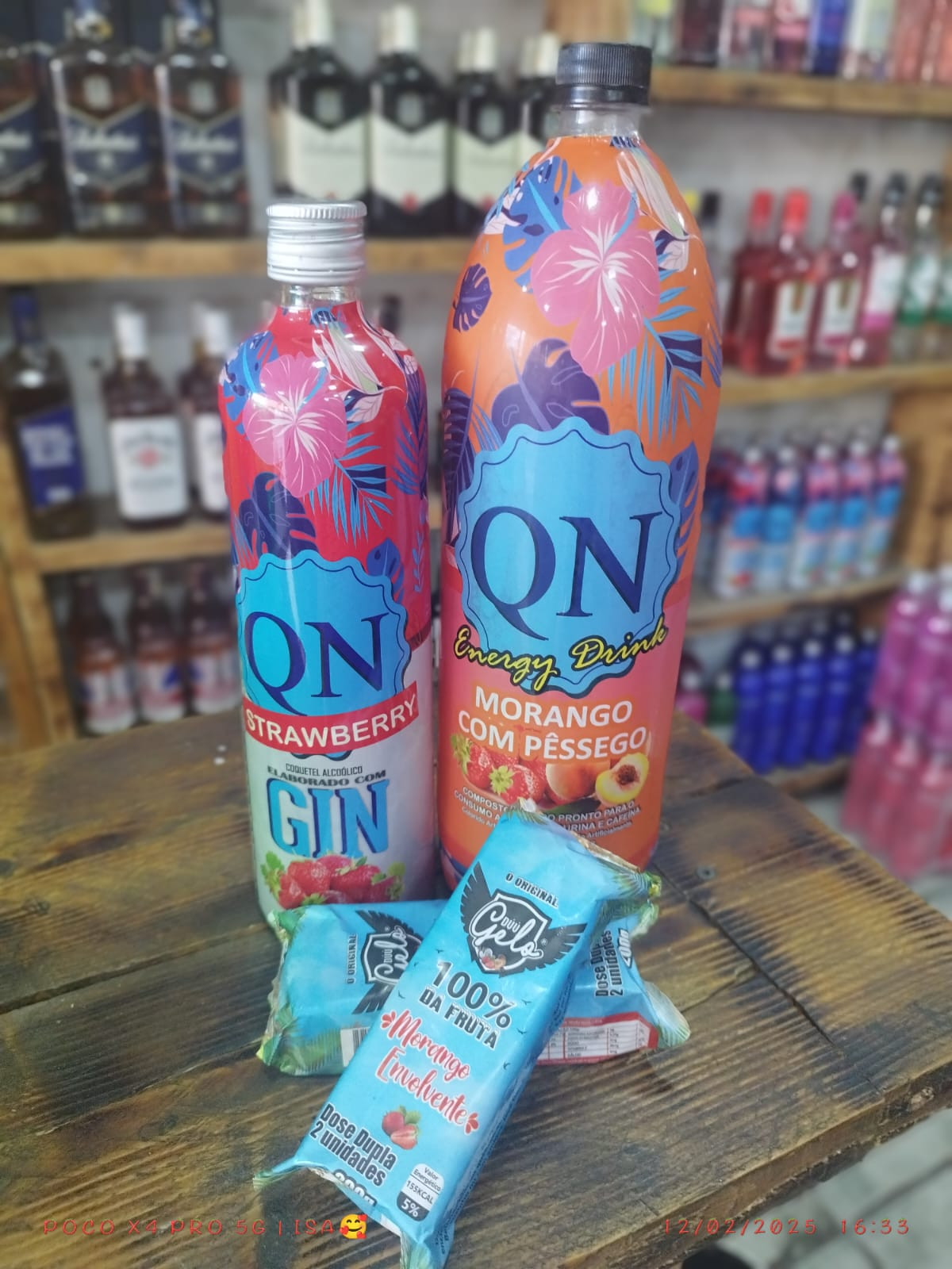 COMBO DE GIN QN SABOR MORANGO