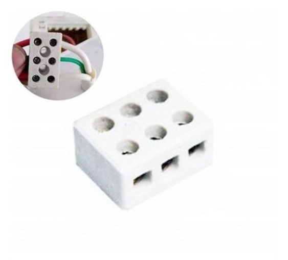 Conector de cerâmica triplo 10mm