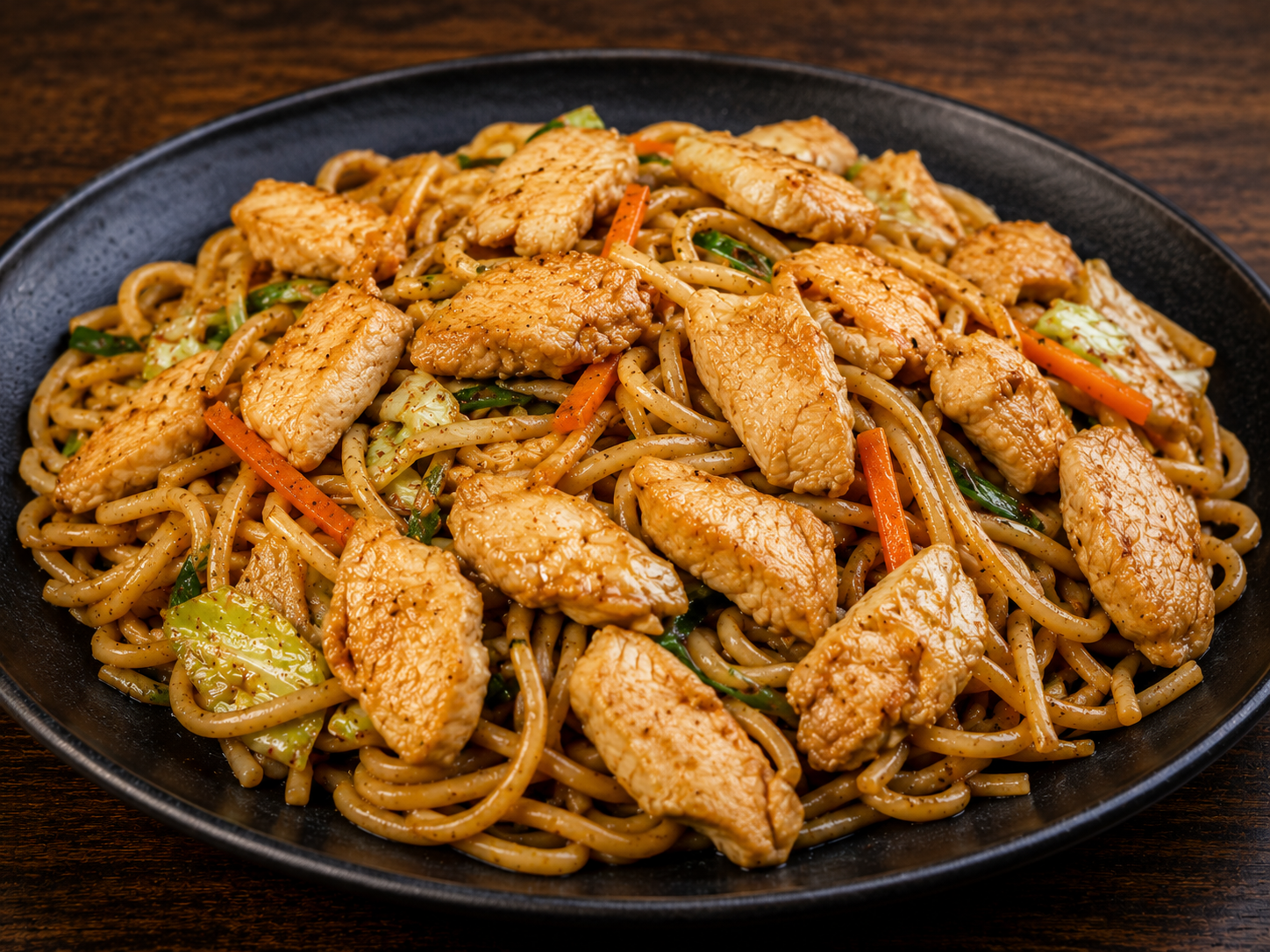 YAKISOBA FRANGO E LEGUMES 
